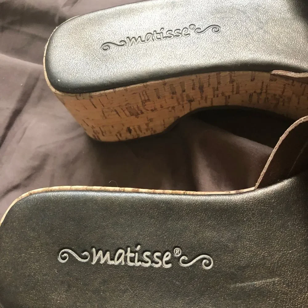 Matisse slip  cork wedges . Size: 6